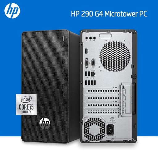 Hp 290 G4 Desktop(Micro Tower PC Bundle) 10th Gen Core i5-10500,4GB,1TB,18.5 inch Monitor Free Dos, 1Year Warranty